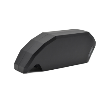 Vue en trois quarts de la batterie de vélo Bosch Powerpack 700 Active/Performance cadre E-Bike Vision. Toute la batterie est clairement visible.