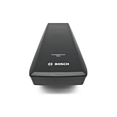Photo de la Bosch PowerPack 500 Active 36V 13.4Ah batterie de vélo vue de dessus où l'on peut voir le logo Bosch et le nom de la batterie