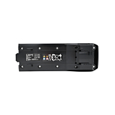Photo de dessous de la Bosch PowerPack 500 Active 36V 13.4Ah batterie de vélo où l'on peut voir les autocollants