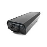 Photo de la Bosch PowerPack 500 Active 36V 13.4Ah batterie de vélo vue de l'arrière où l'on peut voir le connecteur qui se branche à la batterie