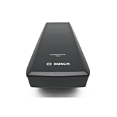 Photo de face de la Bosch PowerPack 500 Active 36V 13.4Ah batterie de vélo où l'on peut voir le logo et le nez de la batterie