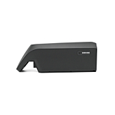 photo du Shimano BT-E6010 36V 11.6Ah de côté où l'on peut voir le connecteur et l'indicateur de pourcentage de batterie