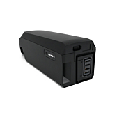 photo du Shimano BT-E6010 36V 11.6Ah de l'arrière où l'on voit le connecteur de la batterie pour le vélo et l'indicateur de batterie montrant le pourcentage restant