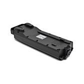 Vue en trois quarts de la partie inférieure de la batterie de vélo Bosch Powerpack 360 Performance/Active porte-bagages E-Bike Vision. L'étiquette en bas de la batterie est visible.