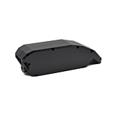 Vue latérale de la batterie de vélo Bosch Powerpack 540 Performance/Active cadre E-Bike Vision. La photo est prise d'un angle plus élevé, ce qui rend le dessus également partiellement visible.