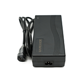 Vue de face du chargeur compatible Gazelle Impulse 42V 3A avec connecteur Rosenberger sans adaptateur.