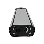 La face avant de la batterie compatible Gazelle Innergy Gold. Le connecteur de la batterie pour le montage sur le vélo est clairement visible.