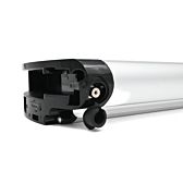 Vue de trois quarts avec la connexion de la Phylion XH370-13J Wall-E 37V 14Ah (2 pôles) clairement visible. La photo de cette batterie Phylion est prise d'un angle inférieur.