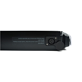 Port de chargement de la batterie de vélo Promovec Carrier 6.2XL 36V 11Ah à l'envers.