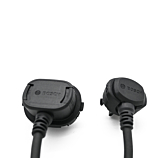 Photo en gros plan des connecteurs du câble de 150 mm du Bosch PowerMore 250 Range Extender