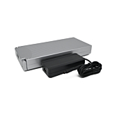photo de la batterie de vélo Sparta E-motion C1/C2/C3 compatible Batavus 13.6Ah (argent) Incl. chargeur vue de face où vous pouvez voir la prise pour le vélo.