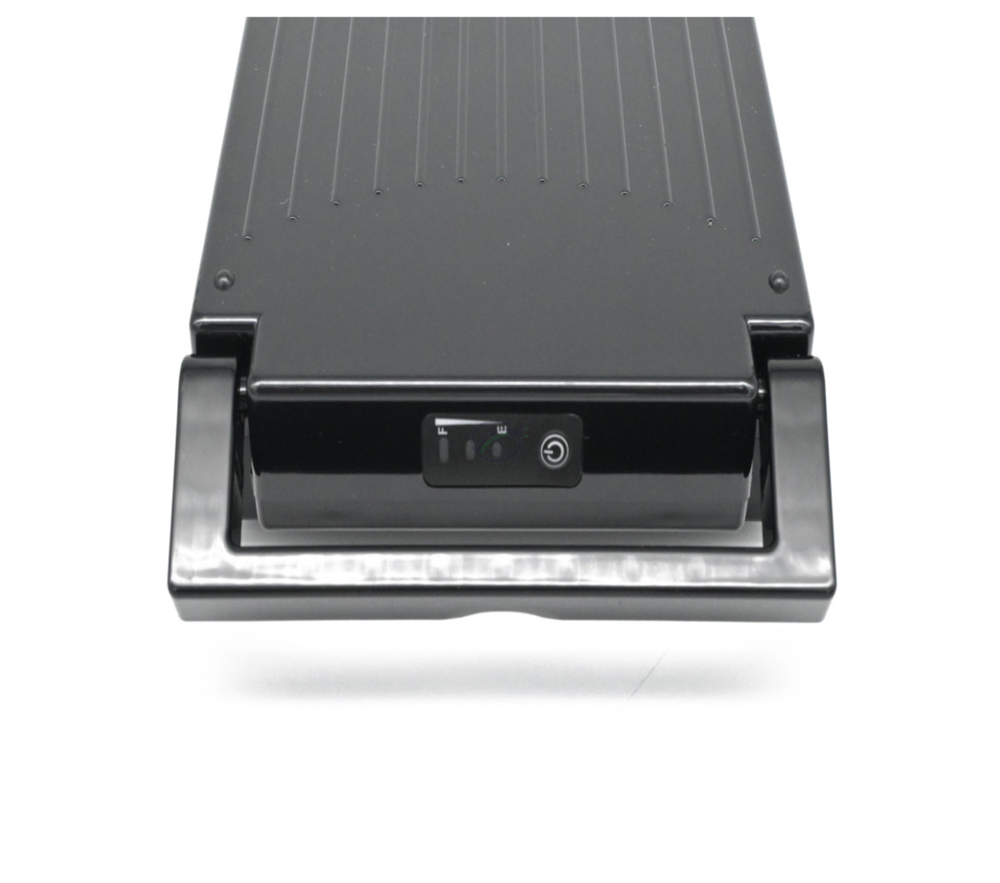 Batterie de vélo 13,6 Ah compatible Sparta E-motion C1/C2/C3 / Batavus (noir) Incl. chargeur par le haut où vous voyez le levier et l'interrupteur