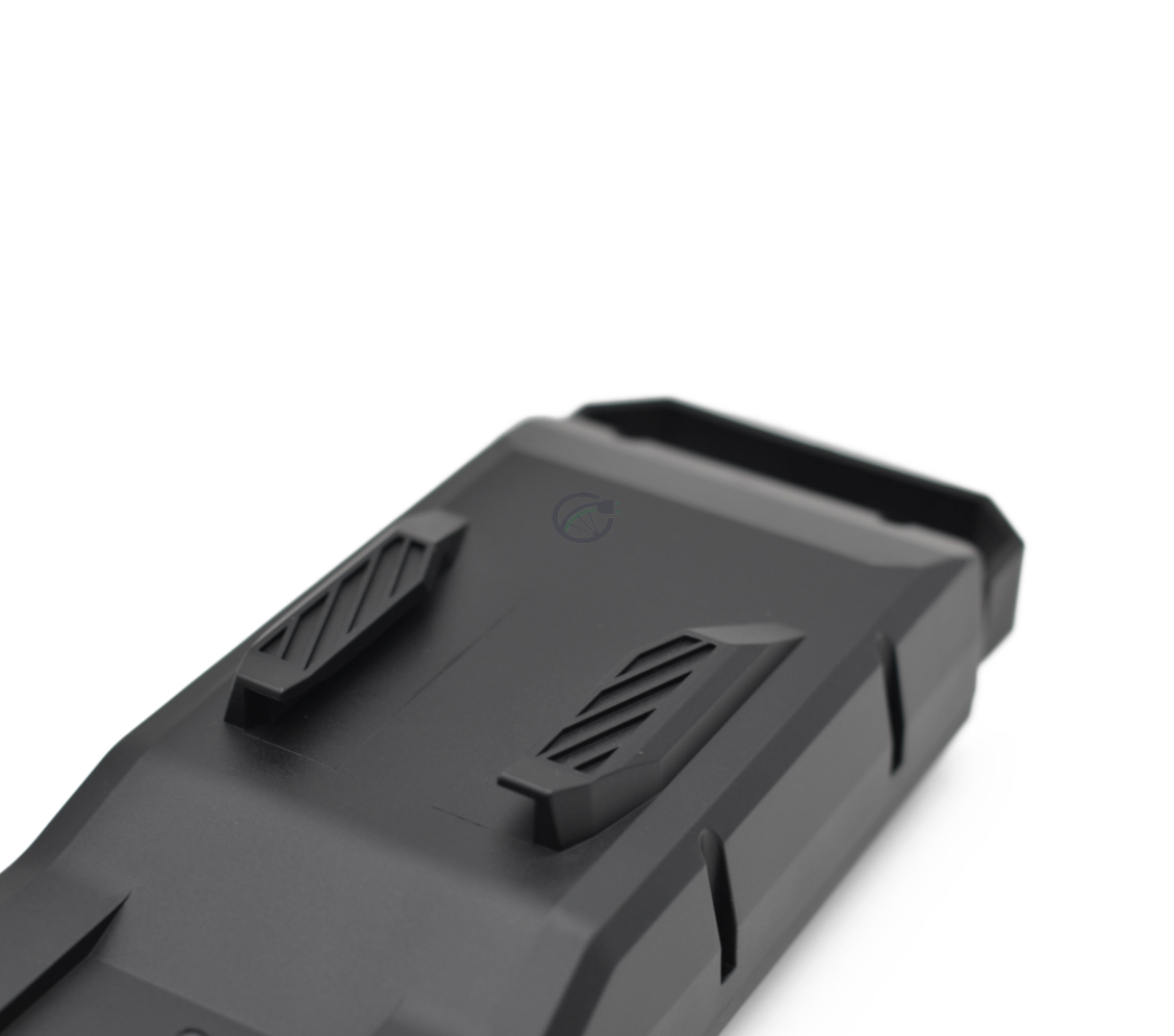 Photo en gros plan du système de fixation sous le Bosch Powerpack 700 Performance/Active porte-bagages E-Bike Vision.