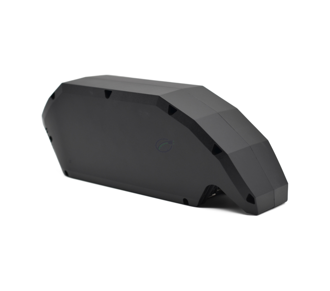 Vue en trois quarts depuis le côté de la batterie de vélo Bosch Powerpack 700 Active/Performance cadre E-Bike Vision.