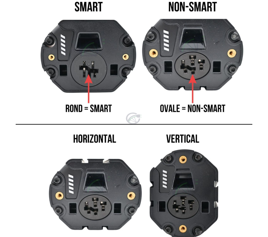 Sur cette image, vous pouvez voir comment reconnaître la différence entre un tube de puissance Bosch SMART et un tube de puissance Bosch non SMART et vous pouvez voir comment reconnaître la différence entre un tube de puissance Bosch vertical et un tube d