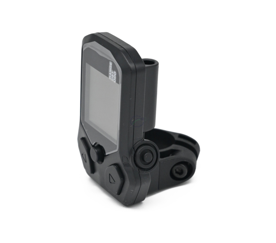 L'ordinateur de vélo Shimano Steps display SC-E5000 sur son côté.