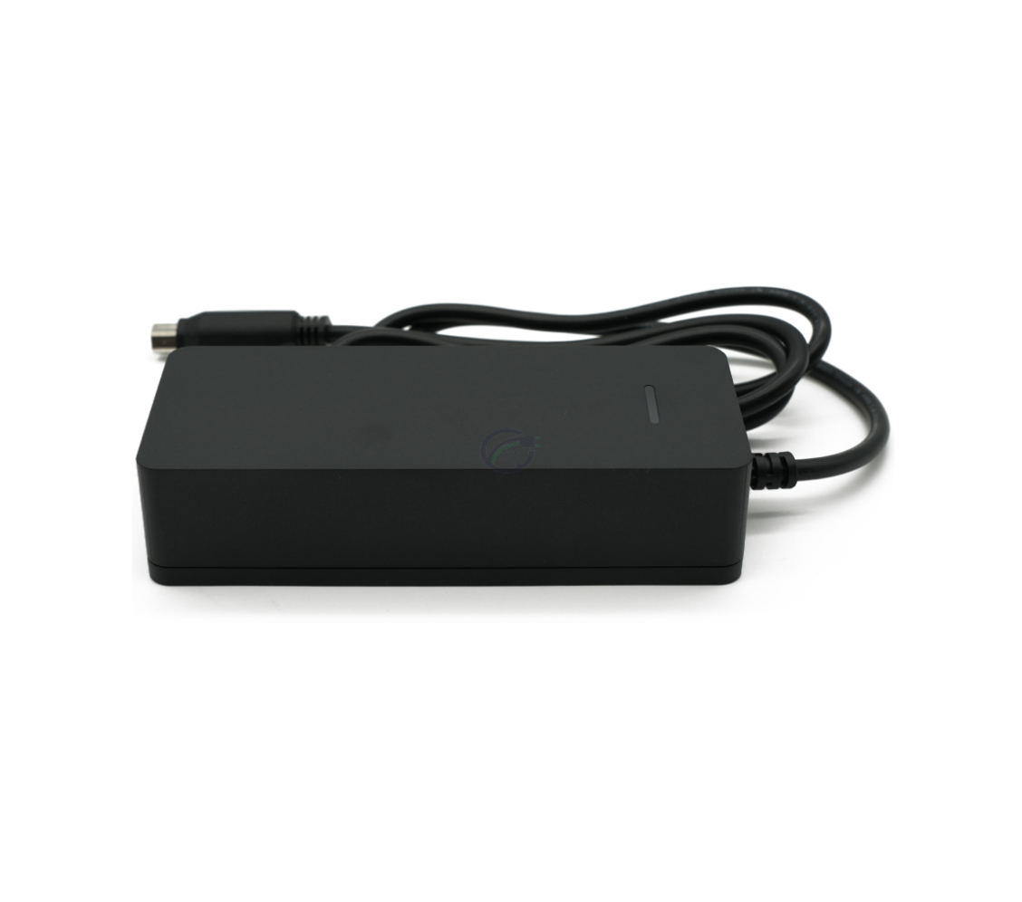Vue latérale du chargeur Sparta / Batavus E-Motion avec l'indicateur de charge visible.