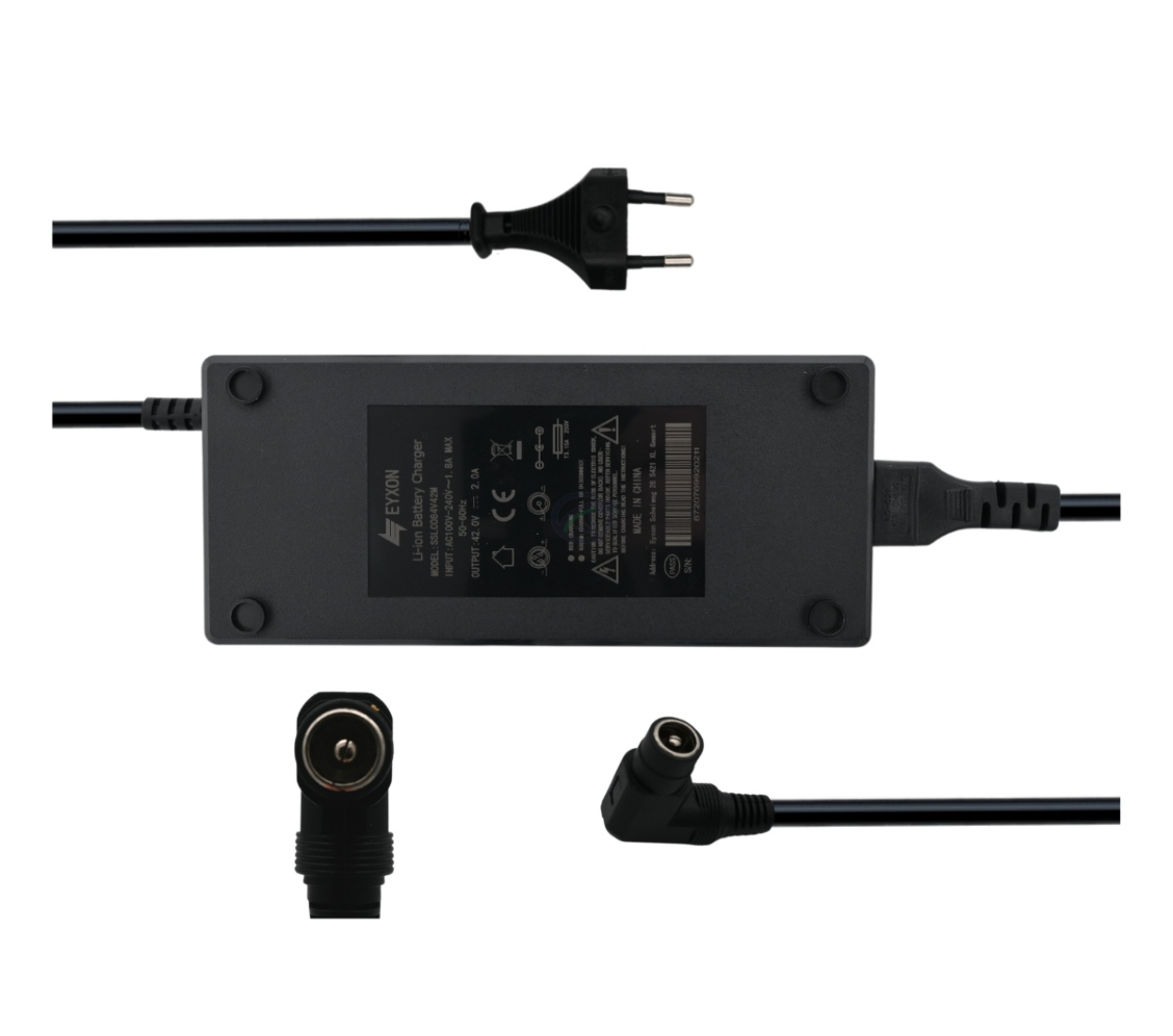 Chargeur universel 42V 2A RCA a 2 broches www.batterie velo electriques