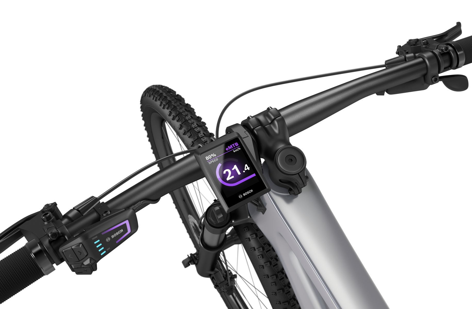 Bosch kiox 300 sur un vélo électrique montrant la fonction de navigation