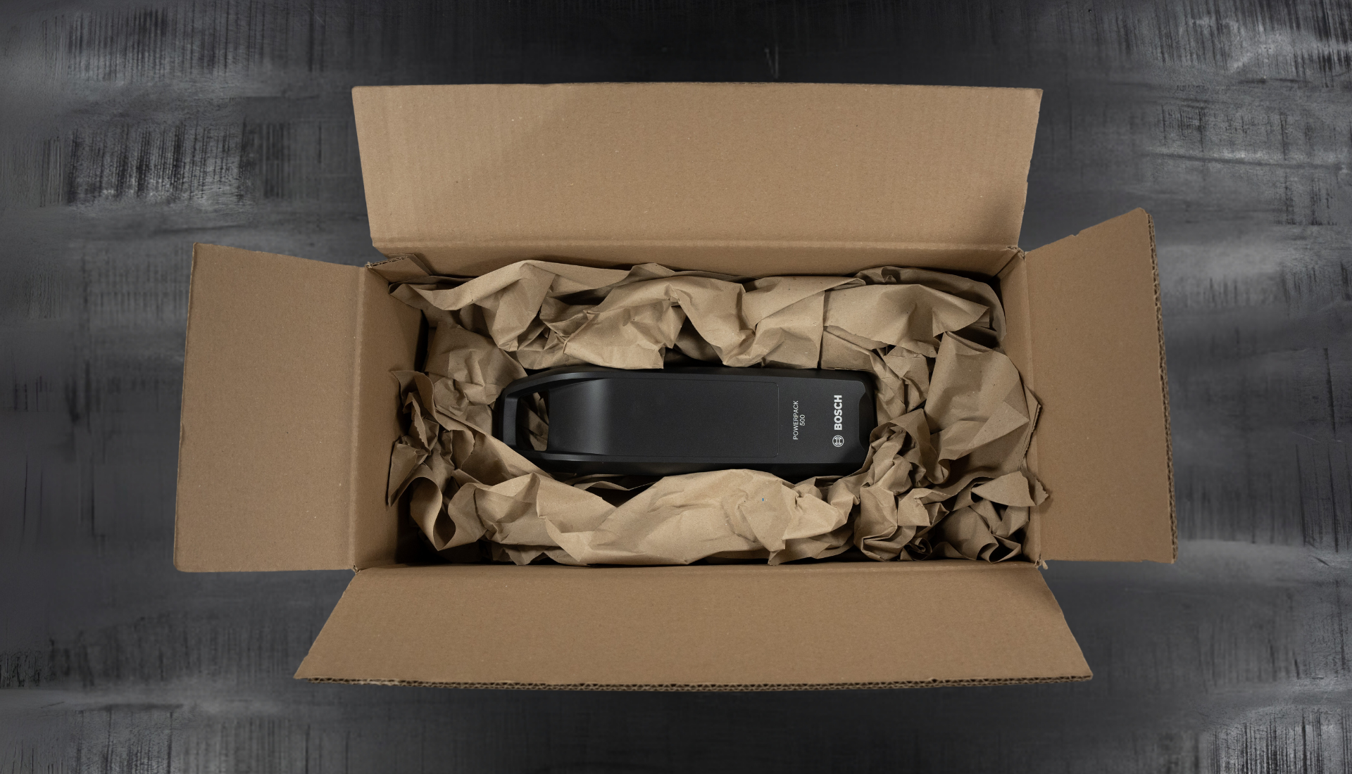 Nieuwe accu in een doos